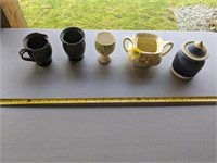 5 handmade tea cups (Back Porch)