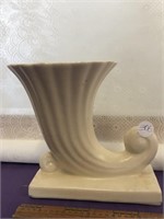 Vintage USA  Horn Flower Pot / Vase