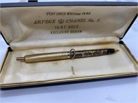 14kt gold perfumed writing pen Chanel No. 5