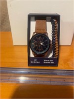 New George men’s watch & bracelet set-see desc