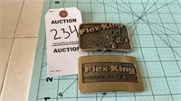 Limited Edition Flex-King Solid Brass Belt Buckles