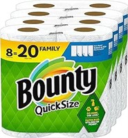 Bounty Paper Towels, White, 8 Double Plus Rolls =