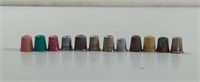 Vintage Thimbles 12 Total