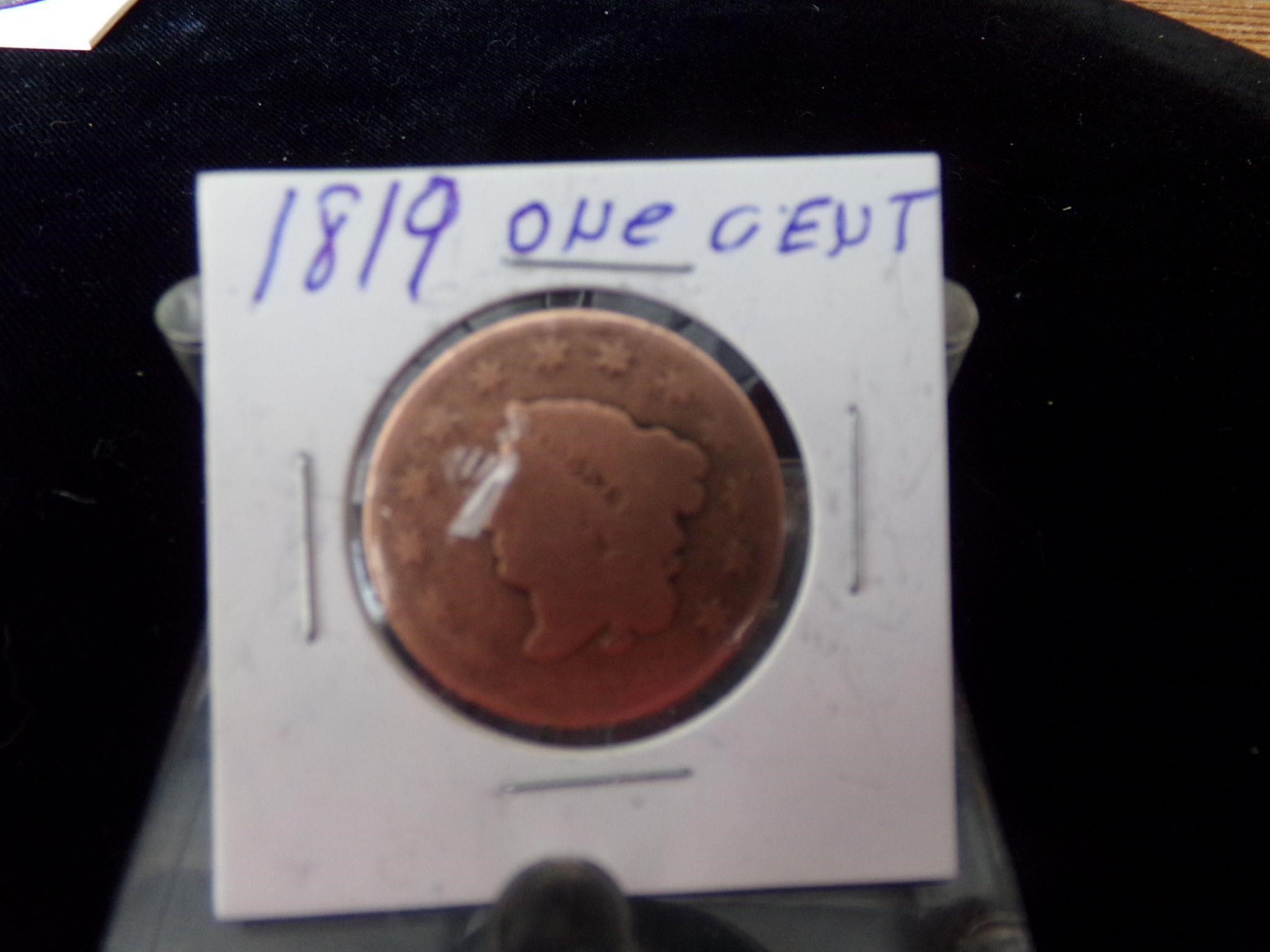 1819 Large cent