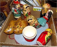 RUSSIAN  WOODEN DOLLS  AND WOODEN SHOES