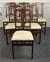 (6) Queen Anne Folding chairs, 1 and 6x the bid