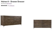 new BERNARDT HAINES.  6 Drawer Double Dresser*