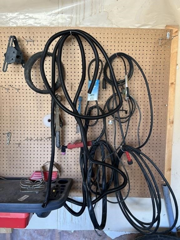 Assorted Hoses & Contents on Wall
