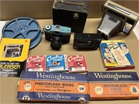 4 VINTAGE ASSORTED CAMERAS & MORE LOT