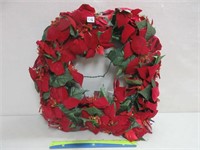 NEW LIGHT UP POINSETTA WREATH