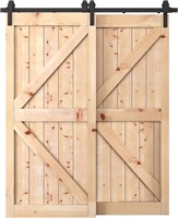 $150 6.6 FT Bypass Sliding Barn Door Hardware Kit