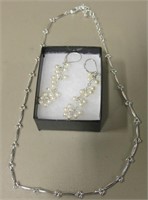 Silver Plated Fashion Necklace & Earrings