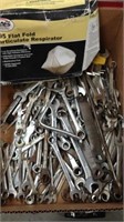 Large group of wrenches with flat fold