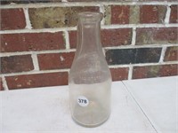 Jersey Farms Glass Milk Bottle