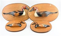 (2) half carved full size Pintail decoys on