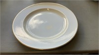 50- 10" Ivory Dinner Plates With Gold Trim