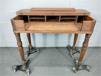 Vintage Mahogany Flip Top Writing Desk