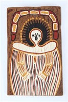 Aboriginal Bark Painting of a Wandjina,