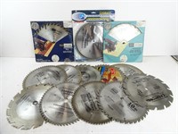 Lot of 13 10" Saw Blades - Various Brands &