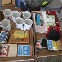 Vintage bridge playing cards and related.