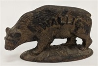 Cast Iron Wallis Tractor Advertising Paperweight
