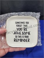 You Are Awesome Trinket Tray New