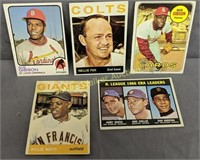 5 Baseball Cards. 1964 Topps Nellie Fox, 1966