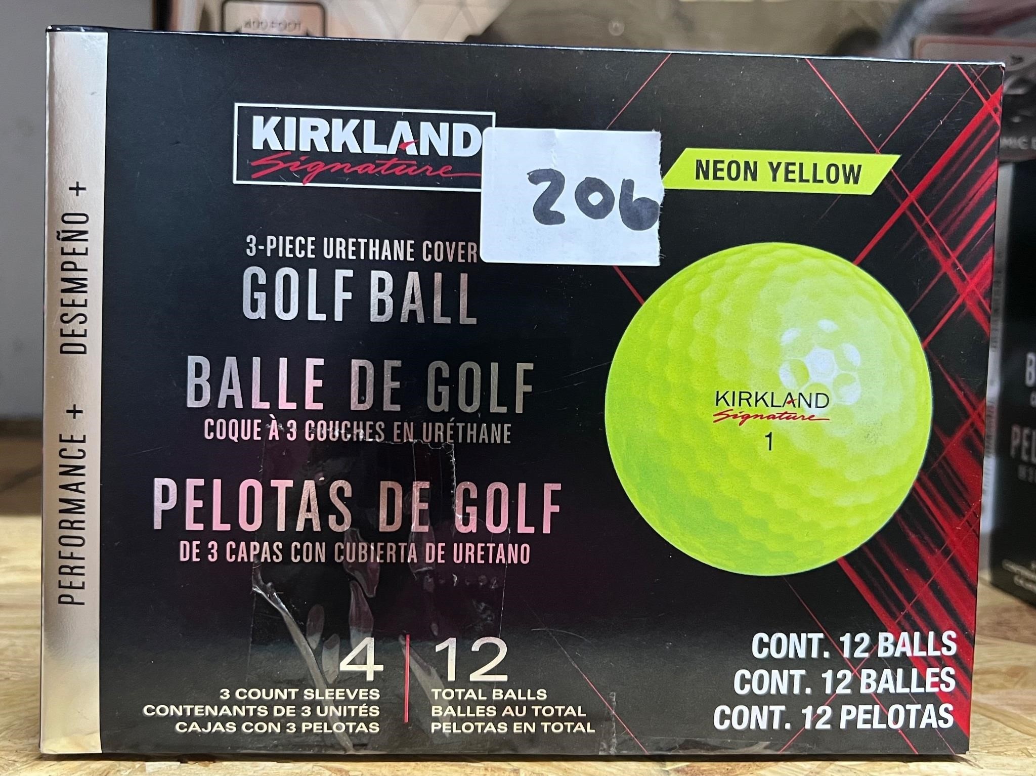 Kirkland Golf Balls, 12ct, Neon Yellow