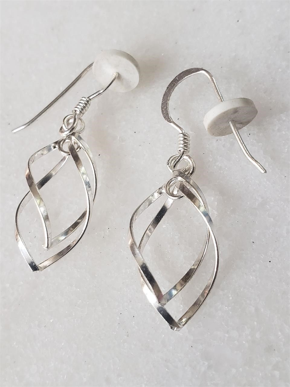 Vintage Sterling Silver Dangle Earrings