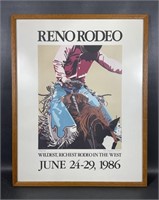 1986 Signed Tad Cheyenne Schutt Reno Rodeo Print