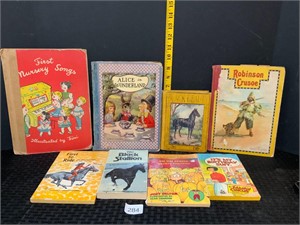 Vintage Kids Books Alice In Wonderland Black