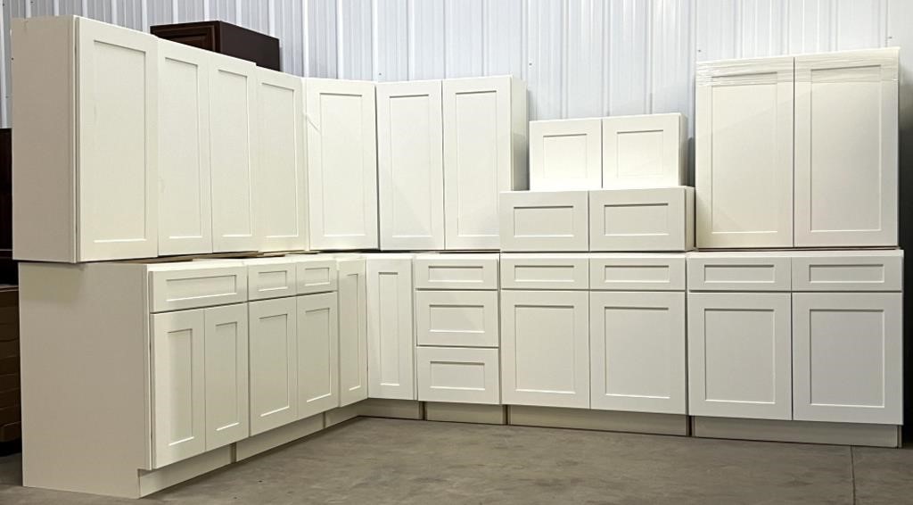 Shaker White Solid Wood Premium Kitchen Cabinets