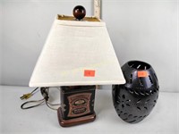 Table lamp "Barringer &browns mustard" and art