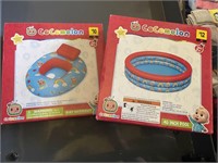 cocomelon pool and cocomelon swim raft