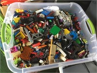 Lego’s assorted in a 35 quart tote w/ a lid