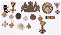 1870 IMPERIAL GERMAN MEDAL LOT HELMET PLATE WW1