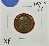 1911-D Lincoln Cent XF