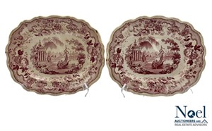 2 Decorative Ironstone Plates