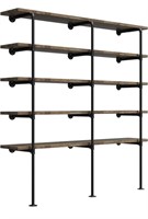 Industrial pipes for wall shelving - no shelves