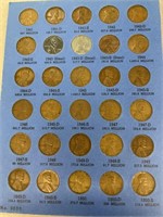Lincoln penny collection starting at 1941 wheat