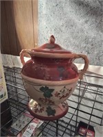 2 handled tourine styled cookie jar with lid