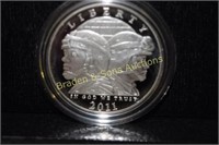 2011 PROOF US ARMY COMMEMORATIVE SILVER DOLLAR