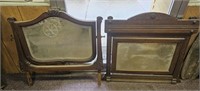 (2) Antique Dresser Mirrors- One Has Beveled