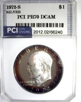 1972-S Silver Ike PR70 DCAM LISTS $450