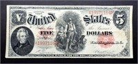 1907 $5 WOODCHOPPER UNITED STATES NOTE