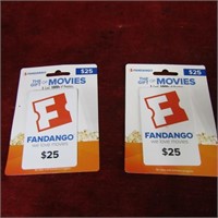 50$ Fandango Movie gift cards.