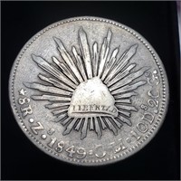 1849-Z Mexico 8 Reales - Big Silver!