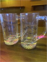 2 Maples Inn Glass Mugs- unused