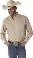 Wrangler Mens Western Long Sleeve Button Shirt