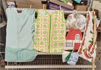 2 Vest Style Aprons, Appliance Covers, Dish